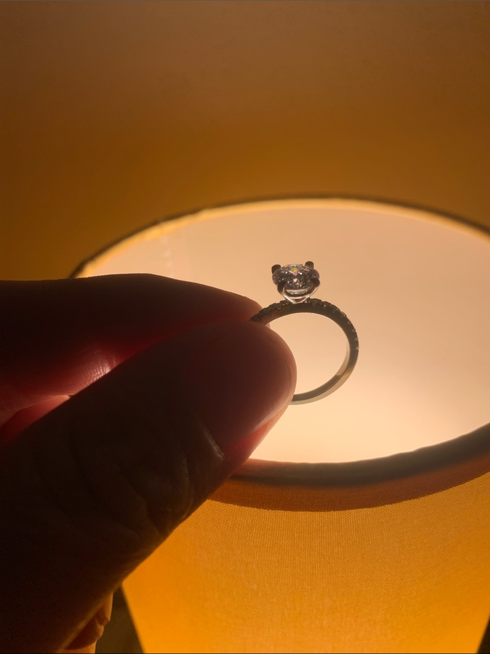 EAMTI 925 Sterling Silver Engagement Ring Women Round Cut 6.5 5A Cubic Zirconia